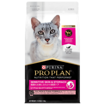 PRO PLAN Adult Sensitive Skin & Stomach Salmon & Tuna Dry Cat Food